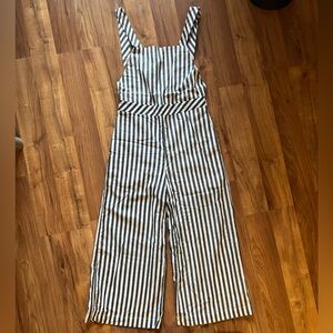 Listicle Black and White Striped Jumpsuit